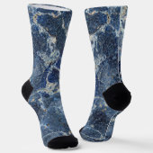 Chaussette Bue Gris Marbre Noir & Veines Beige (Angulaire)