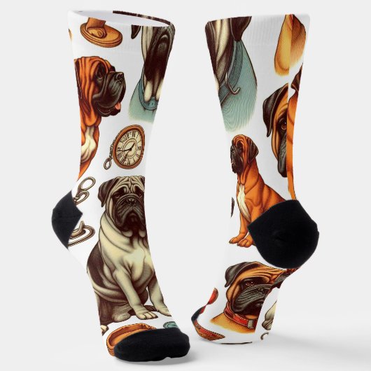 Chaussette Bullmastiff rétro (Angulaire)
