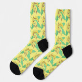 Chaussette Bunch Banana fruits verdure Motif bleu (Gauche)