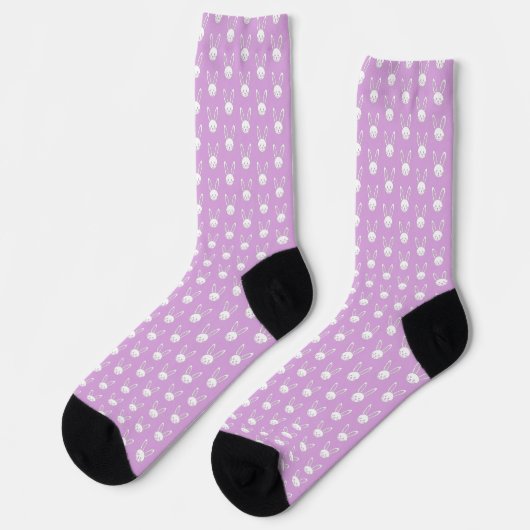 Chaussette Bunny de Pâques violet (Gauche)