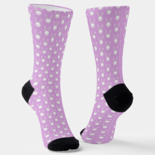 Chaussette Bunny de Pâques violet