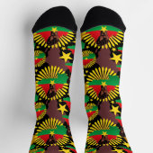 Chaussette Burkina Faso Carte, drapeau et première révolution (Haut)