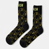 Chaussette Buveur de cidre personnalisé à motif de pommes (Gauche)