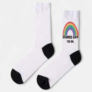 Chaussette Ça a l'air gay, je suis dans le mois de la fierté 