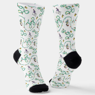 Chaussette cacahuètes   Motif d'amour de Noël brillant et bri