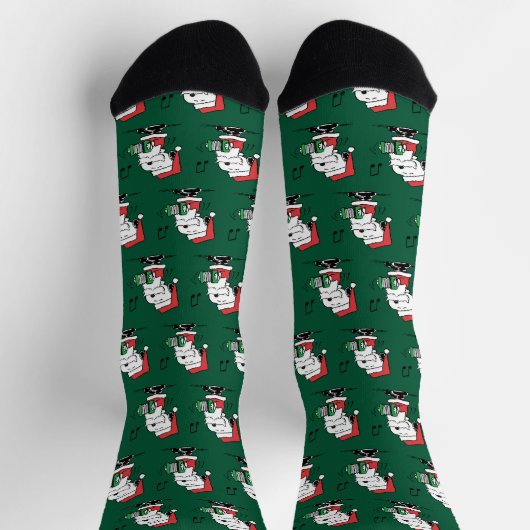 Chaussette cacahuètes | Snoopy Santa Claus Accordian (Haut)