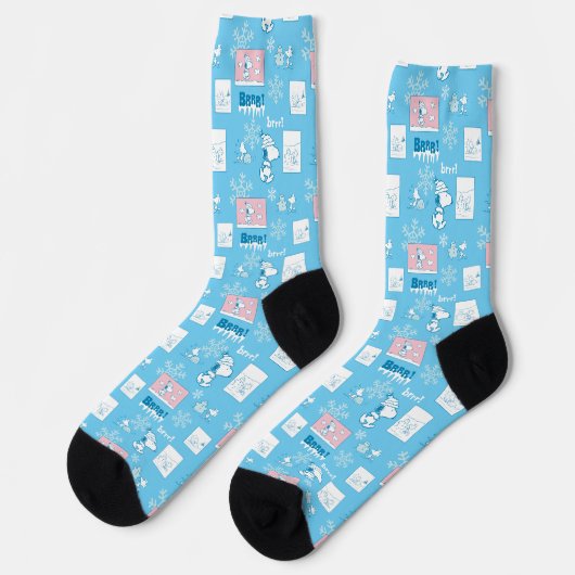 Chaussette cacahuètes | Snoopy Snow Day Motif (Gauche)
