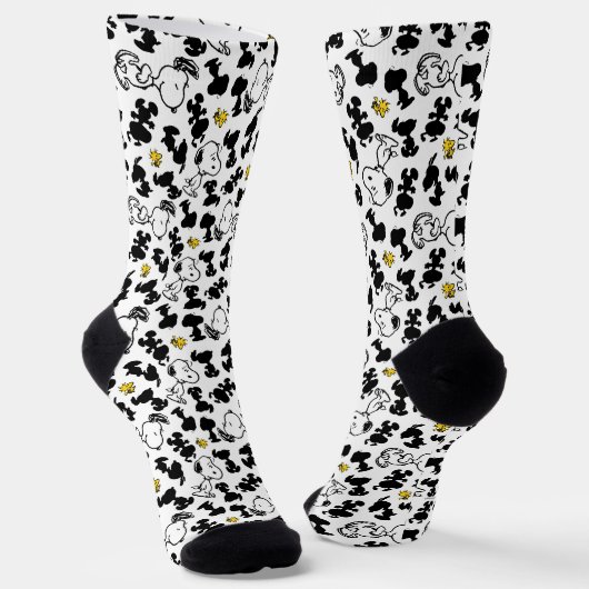 Chaussette cacahuètes | Snoopy & Woodstock Shadow Motif (Angulaire)