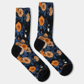 Chaussette Caché dans les roses, orange et bleu (Droite)