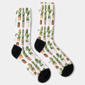 Chaussette Cactus en pots avec fleurs (Droite)