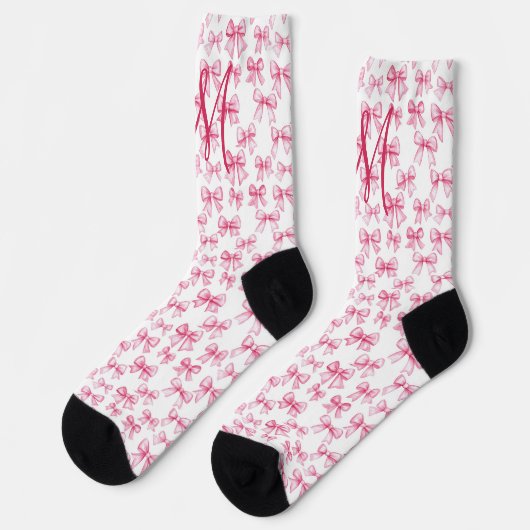 Chaussette Cadeau esthétique de lettre initiale de monogramme (Gauche)
