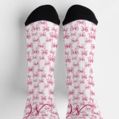 Chaussette Cadeau esthétique de lettre initiale de monogramme (Haut)