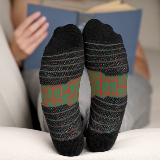 Chaussette Cadeaux de Noël modernes Design Chaussettes de vac (Fond)