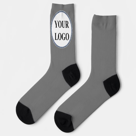 Chaussette Cadeaux masculins personnalisés en noir et blanc L (Gauche)