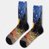 Chaussette Café Terrasse à la nuit par Vincent van Gogh (Gauche)