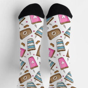 Chaussette Cafés, Haricots, Coeurs, Amateur De Café