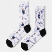 Chaussette Calcetines de estampado integral con azul jeans (Gauche)