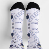 Chaussette Calcetines de estampado integral con azul jeans (Haut)