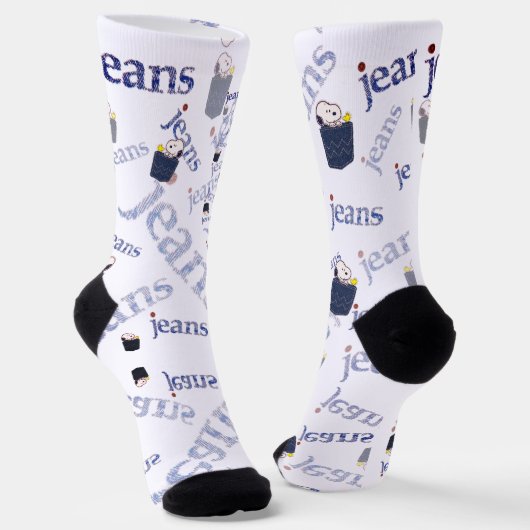 Chaussette Calcetines de estampado integral con azul jeans (Angulaire)