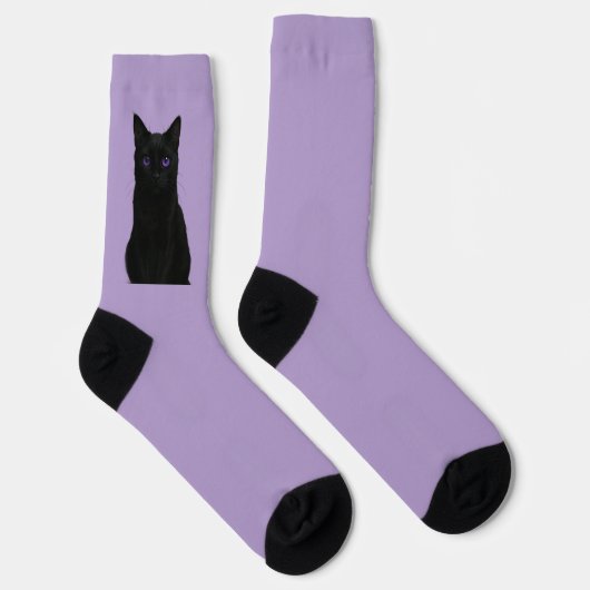 Chaussette Calcetines sostenibles gato negro místico (Droite)