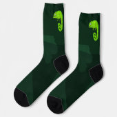 Chaussette Caméléon mignon vert (Gauche)