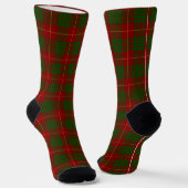 Chaussette Cameron tartan rouge vert plaid (Angulaire)