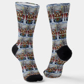 Chaussette Camion de Noël rouge Boxer Fêtes (Angulaire)