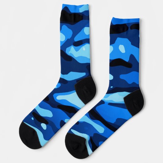Chaussette Camo bleu Abstrait Motif (Gauche)