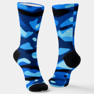 Chaussette Camo bleu Abstrait Motif