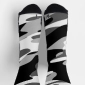 Chaussette camo noir et gris abstrait (Haut)