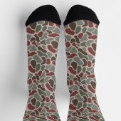 Chaussette Camo Rétro (rouge vert) (Haut)