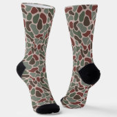 Chaussette Camo Rétro (rouge vert) (Angulaire)