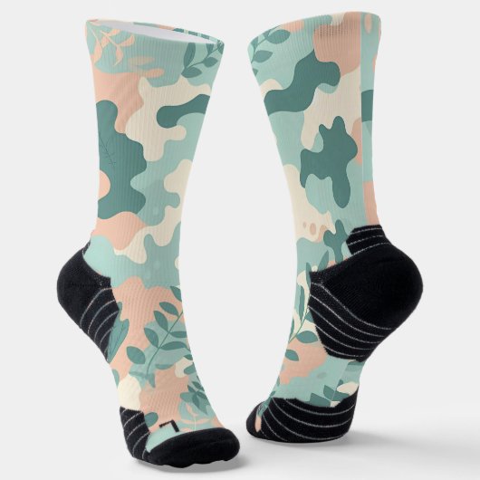 Chaussette Camouflage Abstrait Pastel (Angulaire)