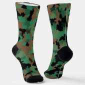Chaussette Camouflage de la jungle verte de l'armée Design Mo (Angulaire)
