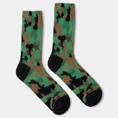 Chaussette Camouflage de la jungle verte de l'armée Design Mo (Droite)