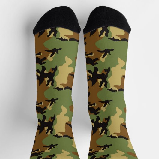 Chaussette Camouflage forestier Motif militaire (Haut)