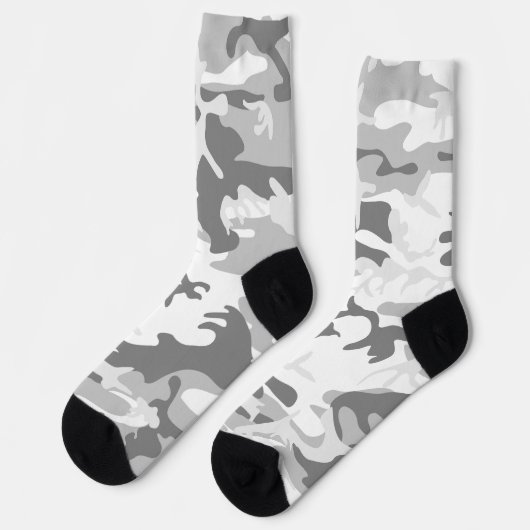 Chaussette Camouflage gris neige d'hiver, Militaire, Armée (Gauche)