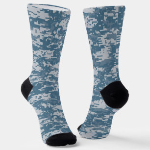 Chaussette Camouflage militaire bleu de la marine numérique