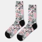 Chaussette Camouflage rose et gris, Militaire, Armée (Gauche)