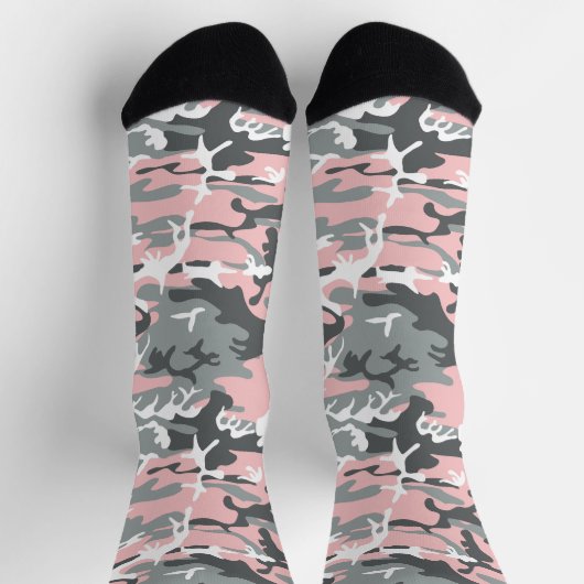Chaussette Camouflage rose et gris, Militaire, Armée (Haut)