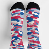 Chaussette Camouflage rouge blanc et bleu (Haut)