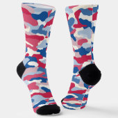 Chaussette Camouflage rouge blanc et bleu (Angulaire)