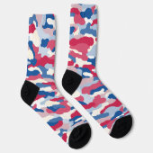 Chaussette Camouflage rouge blanc et bleu (Droite)