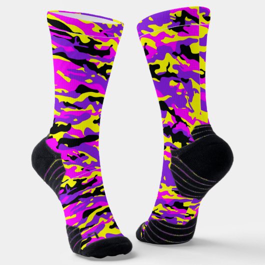 Chaussette Camouflage sauvage violet (Angulaire)