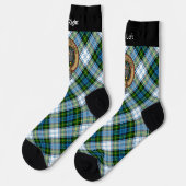 Chaussette Campbell Crest au-dessus de Tartan (Gauche)
