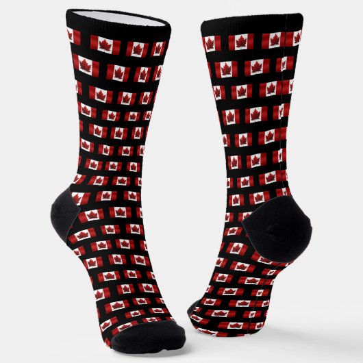 Chaussette Canada Flag Socks Canada Souvenir Socks Customize (Angulaire)