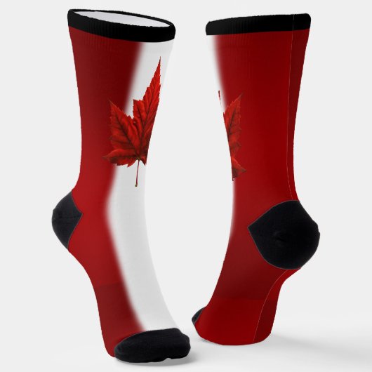 Chaussette Canada Flag Socks Canada Souvenir Socks Customize (Angulaire)