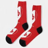 Chaussette CANADA Love nom personnalisé (Gauche)