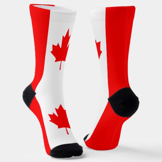 Chaussette Canadian Flag Patriotic Canada National Pride (Angulaire)