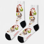 Chaussette Canadian Love nom personnalisé (Gauche)